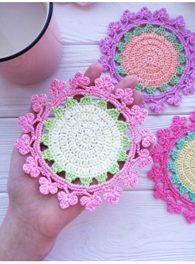 Crochet coaster.
